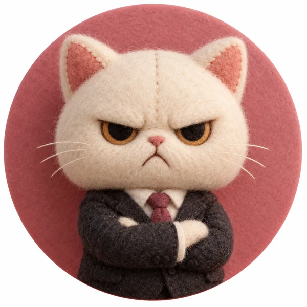Mochi, felt puppet logo